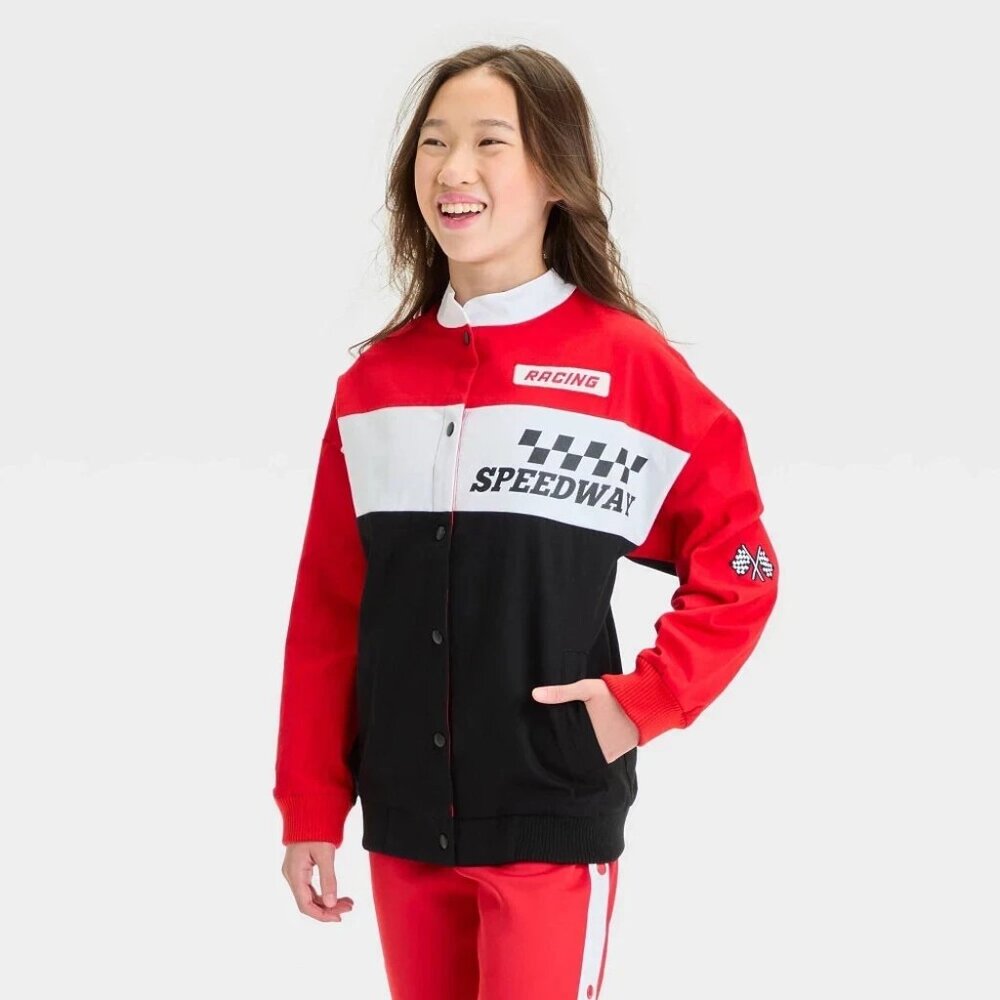 NWOT Girls Art Class Racing Jacket XL 14
